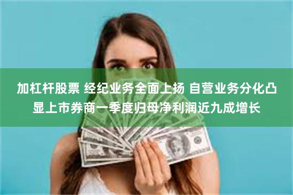 加杠杆股票 经纪业务全面上扬 自营业务分化凸显上市券商一季度归母净利润近九成增长