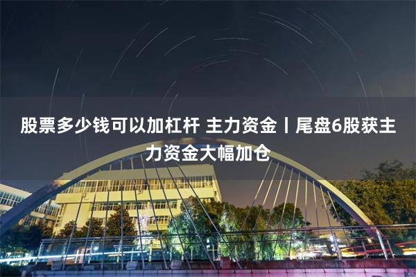 股票多少钱可以加杠杆 主力资金丨尾盘6股获主力资金大幅加仓