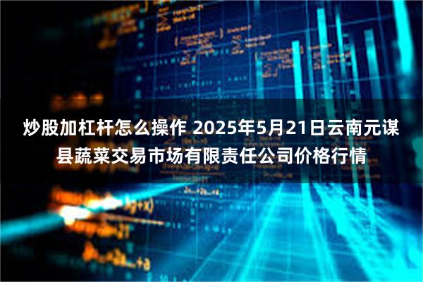 炒股加杠杆怎么操作 2025年5月21日云南元谋县蔬菜交易市场有限责任公司价格行情