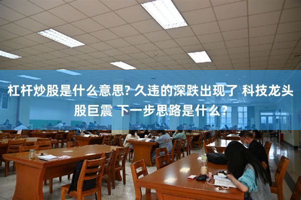 杠杆炒股是什么意思? 久违的深跌出现了 科技龙头股巨震 下一步思路是什么？